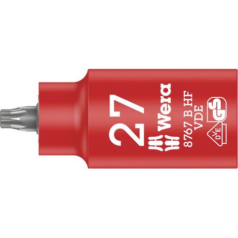 Wera 8767 B VDE HF TORX® Zyklop Bitnuss, isoliert, mit 3/8"-Antrieb, mit Haltefunktion, TX 27 x 55 mm - 05004922001 (1/3)