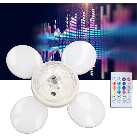 Ampoule LED Bluetooth avec haut-parleur et boule disco 48W E27 RGBW, télécommande couleur, lumière musicale pour fêtes de famille, clubs, bars et Noël. (1/5)