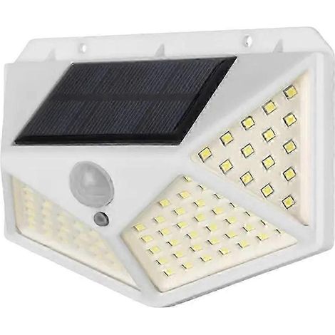 Lampe solaire sans fil à 100 LED avec détection de présence humaine, applique murale de sécurité étanche (fdq) (1/5)