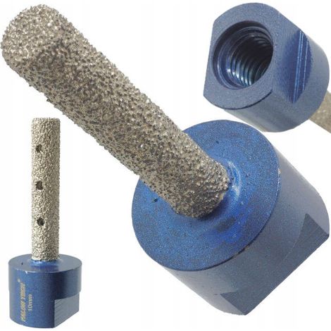 Diamantfräser zum Schleifen von Steinzeug, Granit und Keramik, fingerförmig, 10 mm