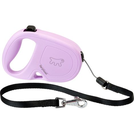 Ferplast FLIPPY ONE CORD Laisse extensible avec corde extensible pour chiens. Différentes tailles et couleurs disponibles.. Variante S - Misure: 14.7 x 3 x h 10 cm - Rose (1/5)