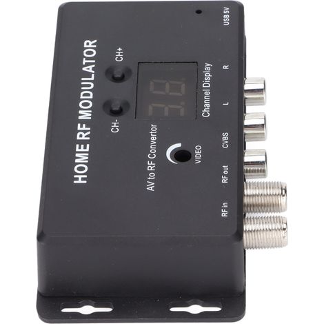 Modulateur UHF audio et vidéo vers canal RF - Modulateur RF domestique pour lecteurs DVD, jeux et équipements numériques. (1/5)