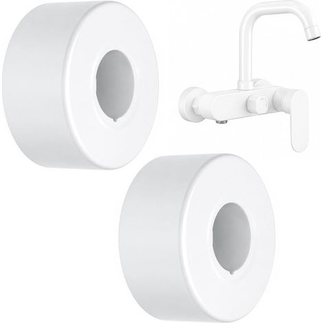 Set of 2 Shower Tap Rosette 25 mm Hose Covers (1/5)
