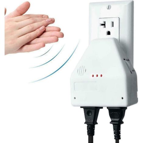 Adaptateur de prise murale XX avec interrupteur marche/arrêt activé par le son
