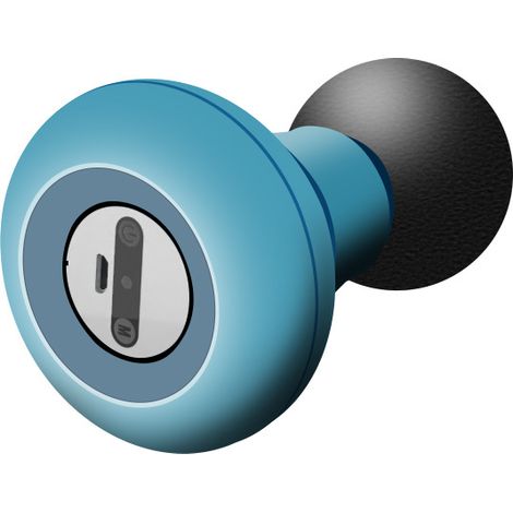 (Bleu) Puissant masseur portatif de 5,1 cm x 11,4 cm avec 6 modes de vibration magiques-AquaForge (1/4)