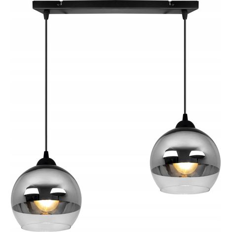 ELEGANTE HÄNGELAMPE, GLASLAMPE, CHROM, LED