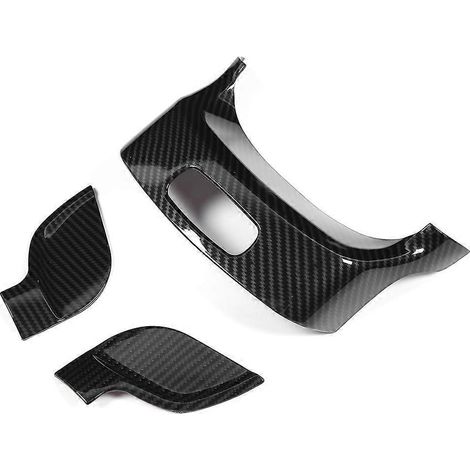 Ensemble de 3 pièces pour garniture de panneau de commande d'accoudoir, compatible avec Mercedes-Benz W247 X247 à partir de 2019 (aspect fibre de carbone)