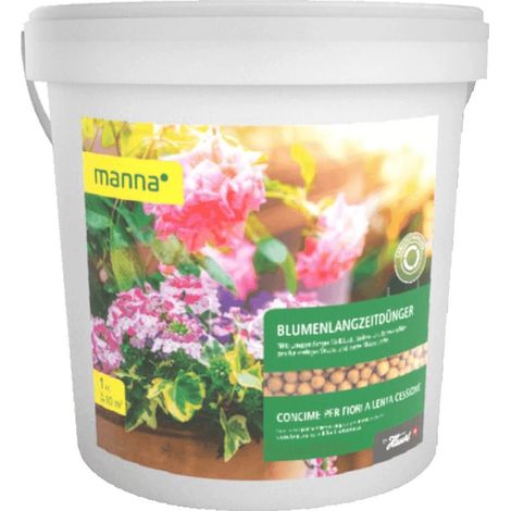 Manna engraisà long terme pour fleurs 1 kg engrais pour fleurs, engrais pour géraniums, engrais de balcon, parterres