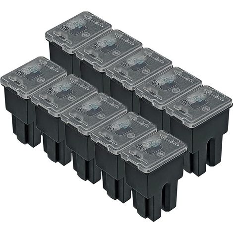 10pcs Square Auto Fuses 80A Car Fuses Box Shape Standard Profile Top for SUV Cars Trucks Boats (Inner Insert Type) Type (1/5)