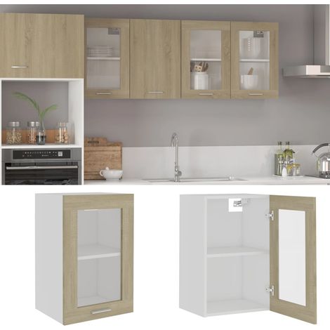 Hängeglasschrank Lyon Sonoma-Eiche 40x31x60 cm Holzwerkstoff