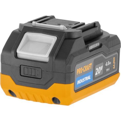 Batteria Procraft 20/4 Industrial 20 V 4,0 Ah / 4000 mAh Li-ion con indicatore di carica (1/5)