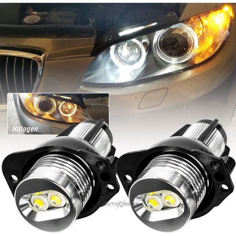 2 anneaux LED Angel Eyes pour BMW E90 E91, blanc xénon, feux de stationnement, 6000K (1/5)