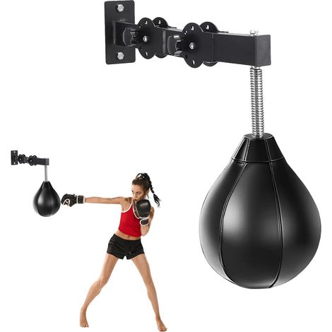 Sac de frappe suspendu pour entraînement de vitesse, sac de frappe avec suspension, sac de frappe suspendu, appareil d'entraînement pour réflexes pour la maison, la gym, l'entraînement, la (1/5)
