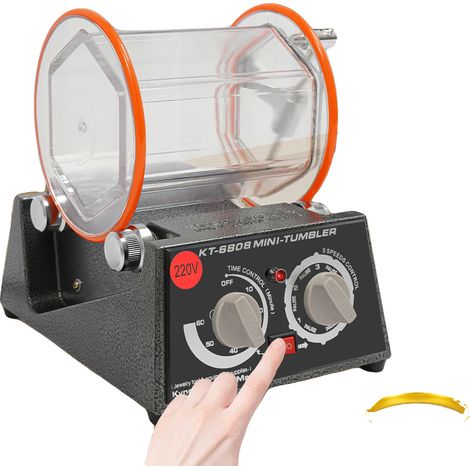 Pulidora de joyas, 60 W de potencia, 3000 RPM de velocidad, control de 5 velocidades, temporizador de hasta 60 minutos, materiales duraderos. (1/5)