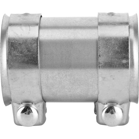 Raccord de tuyau d'échappement 3 pouces (76 mm) à double collier, manchon en acier galvanisé, pièces de réparation universelles pour tubes (1/5)