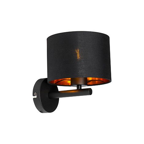Modern Wall Light Black with Gold - VT 1