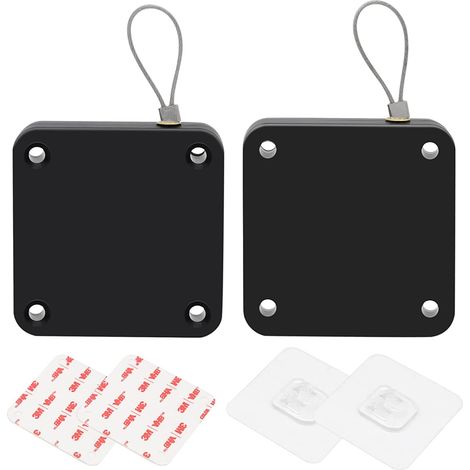 Ferme-porte Automatique - 2 Pièces - Tension 500 g et 800 g - Câble Acier 1,2 mm - Adhésif Sans Perçage - Pour Portes Intérieures Extérieures (1/5)