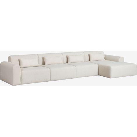 SKLUM Modulares 4-teiliges Chaiselongue-Sofa rechts aus Borjan-Lammfell                                   