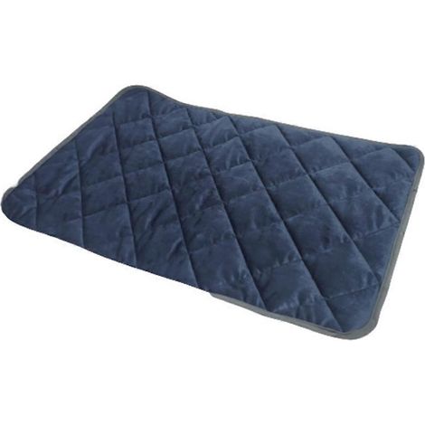 Tapis de niche pour grands chiens, coussin antidérapant et auto-chauffant, doux et confortable - Bleu marine (1/4)