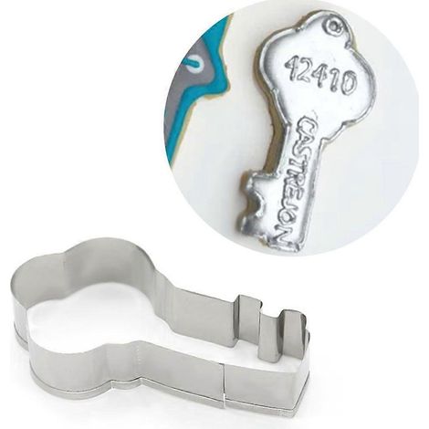 Emporte-pièce en acier inoxydable en forme de clé pour biscuits, pâtisseries et gâteaux, moule à pâtisserie DIY (1/4)