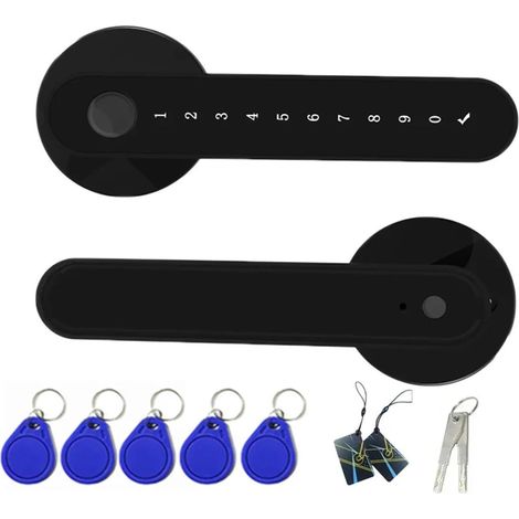 Serrure de Porte Intelligente 5 en 1, Serrure à Empreintes digitales, entrée sans clé, for 100 utilisateurs, Bluetooth, contrôle WiFi (1/4)