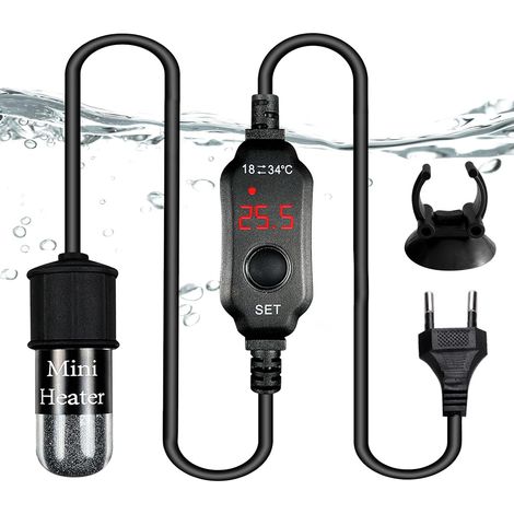 Aquarienheizung: Mini-Aquarienheizung, Aquarienheizung mit Digitalanzeige und einstellbarer Temperatur, externer Steuerung, Mini-Aquarienheizung für Fische und Schildkröten (10W) (1/5)