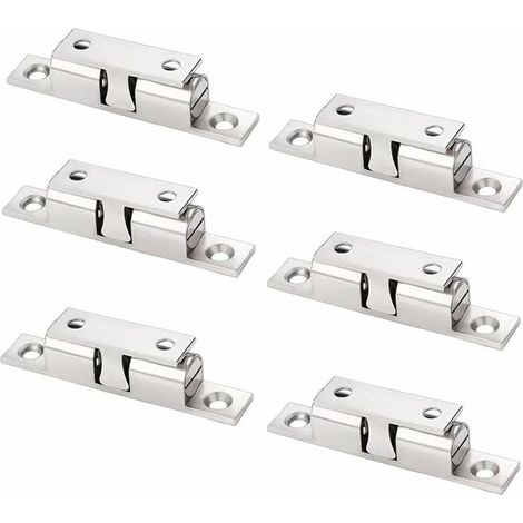 6 Pack Réglables Cuivre Aimants Loqueteaux Magnétiques avec Vis Double Loqueteau à Billes pour Placard Cabinet Meubles Armoire(Argent) (1/5)