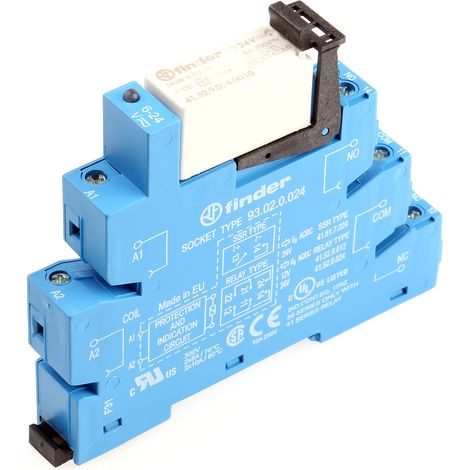 Relais d'interface 24V c.a. / V c.c., 2 RT, montage Rail DIN, série , 38 Series ( Prix pour 1 )
