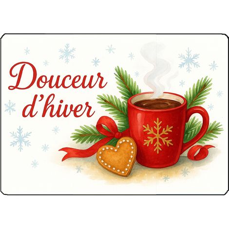Planche à découper en verre douceur dhiver (1/2)