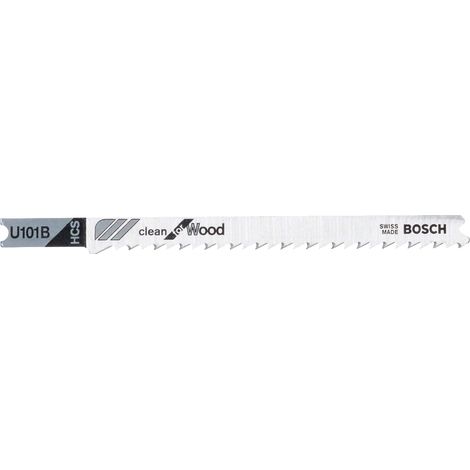Stichsägeblatt U 101 B Clean for Wood L.100mm Zahnteilung 2,7mm HCS 3er Pack