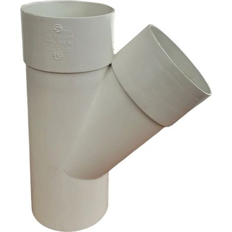 Derivazione tonda 45° per pluviali : Colore - Bianco, Diametro - 80 (1/2)