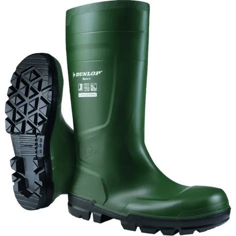 [NEUWERTIG] B-Ware Dunlop Stiefel Sicherheitsstiefel Arbeitsschuh Work It Pvc Schwarz S5 Größe 43