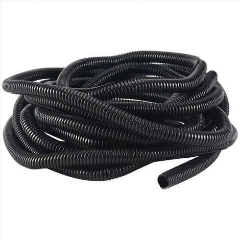 20 Fuß (ca. 6 m) langes, geteiltes Kabelschutzrohr aus Polyethylen, schwarz, 10 mm Innendurchmesser (1/5)