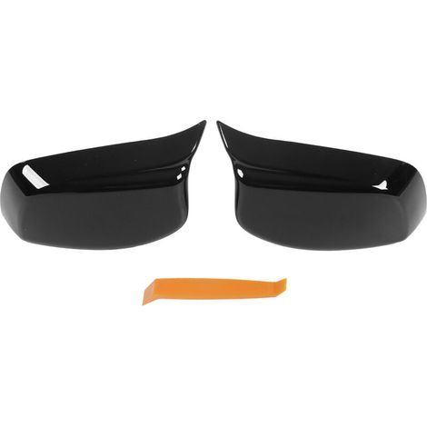 Cubiertas para espejos retrovisores exteriores izquierdo y derecho Jeffergarden, número de pieza 51167078360, para BMW Serie 5/6 E60 E61 E63 E64 (2003-2007), color negro brillante. (1/5)