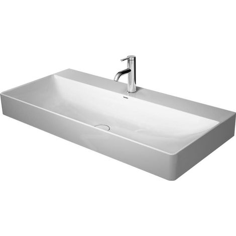 Lavabo DURASQUARE ou ÜL avec HLB 1000x470mm 1 HL en blanc brillant (1/4)