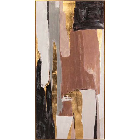 Abstraktes Folienbild mit Goldrahmen 90X4X180 cm (1/3)