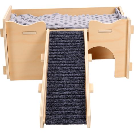 Cachette en bois pour cochon d'Inde, plusieurs cachettes pour petits animaux, lit, cabane, habitat pour Hamsters, lapins (1/5)