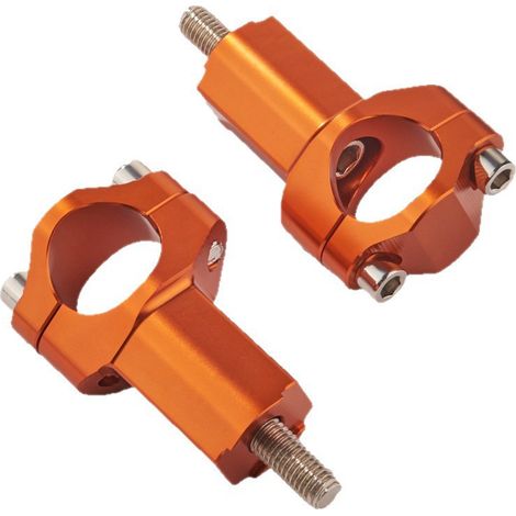 KTM Offroad-Motorrad mit Lenkererhöhung, modifiziertem CNC-gefrästem Aluminium-Lenker, Lenkererhöhung, langem Lenker.