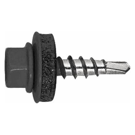 SCHACHTEL MIT 250 SELBSTBOHRENDEN SCHRAUBEN FÜR STAHL UND HOLZ, GRAUBRAUN LACKIERT (BRAUN), GEWINDE M4.8 Ø MM L 19 MM -AFPG144819 (1/2)