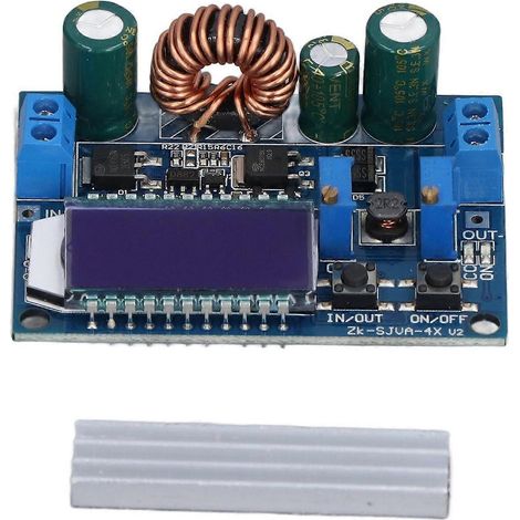 Boost-Buck-Modul mit LCD-Display, einstellbarer Spannungsregler, Konverterplatine 5,5–30 V auf 0,5–30 V (1/4)