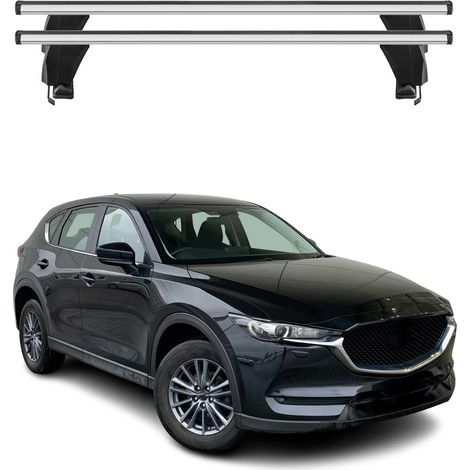 OMAC Dachträger Querträger Alu für Mazda CX-5 II 2017-2025 – Abschließbar – T-Nut – City-Crash-getestet – Max. 50 kg Silber (1/5)