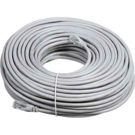 Câble Réseau CAT6 Ethernet RJ45 Gigabit Haute Qualité 50M GRIS