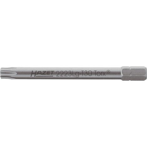 Hazet Bit 1/4 (6,3 mm) Sechskant massiv, Innen TX Profil, SW T30, lang (1/2)