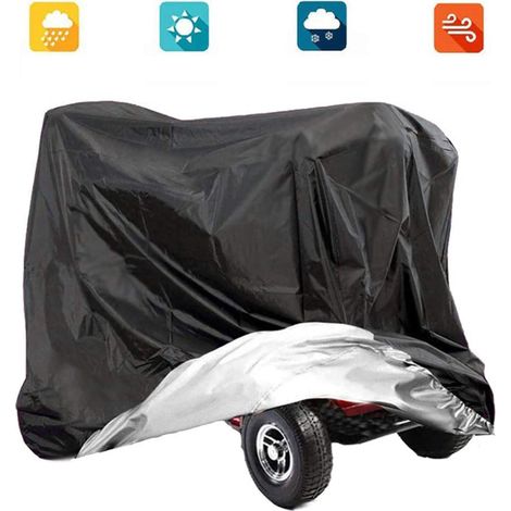 winterbeauy Elektromobil Abdeckhauben, 210D Oxford Scooter Abdeckung wasserdichte Regenschutz für Rollstuhl Schutzbezug (17061117cm) (1/5)