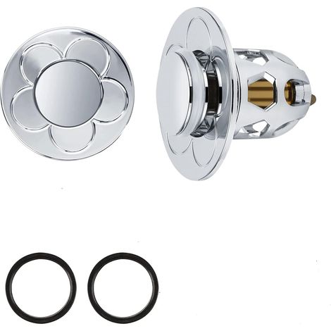 2 Pièces Bonde de Lavabo Universel Pop Up,Bonde de Lavabo Pop-Up avec Filtre Anti-Clogging,Flitre de Vidange Anti-Bloqué,Bouchon Baignoire pour Lavabo Cuisine,Flitre Cheveux-Orifice (1/5)