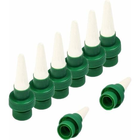 Arrosage automatique pour plantes en céramique avec pics d\'arrosage automatique pour fleurs et goutte-à-goutte, système d\'arrosage pour intérieur et extérieur 8 pièces (1/5)