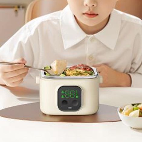 25-W-kabellose elektrische Lunchbox – 500-ml-tragbarer, beheizbarer Behälter aus Edelstahl 304 für Kinder (1/5)