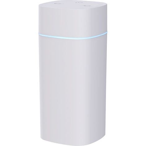 USB-Rechargebarer 600 ml Luftbefeuchter – Nanometrische Doppelstrahlzerstäubung für Räume, schnelle und leise Luftbefeuchtung, elegantes weißes Design