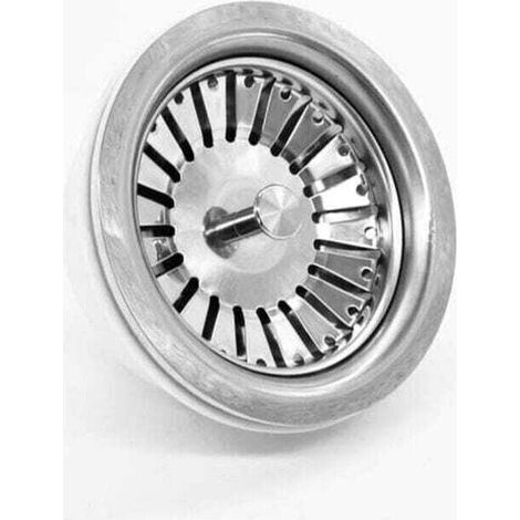 Crépine d'évier de cuisine, bouchon de crépine d'évier en acier inoxydable, remplacement des bouchons de vidange (diamètre: 84 mm) (1/4)
