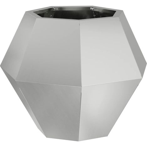 Planter Silver 50 x 50 x 40 cm Galvanised Steel vidaXL